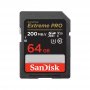 SanDisk Extreme PRO SDXC™ 64 GB memóriakártya (200MB/s olvasási / 90MB/s írási sebesség) UHS-1, Class 10, U3, V30